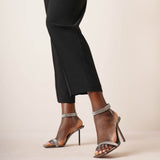 Rih 95 black crystal sandals