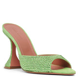 Caroline 95 green crystal mules