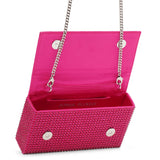Superamini Paloma pink crystal clutch
