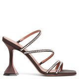 Naima 95 dark brown crystal sandals
