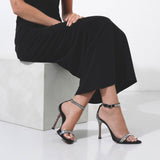 Kim crystal 105 black crystal sandals