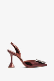 Begum sling 95 brown metallic patent pumps