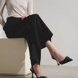 Rosie sling 95 black crystal pumps