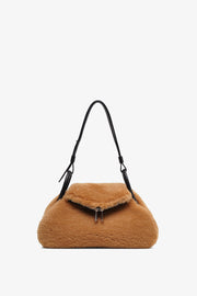 Gemini beige shearling bag