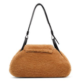 Gemini beige shearling bag