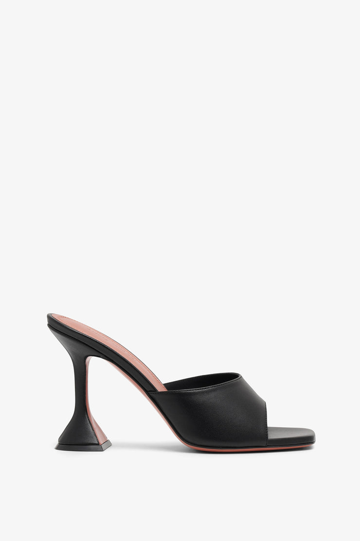 Lupita 95 black leather mules