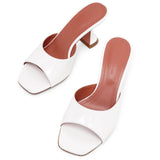 Lupita 70 white leather mules