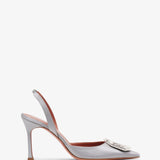 Camelia sling 90 silver satin pumps