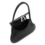 Gemini black leather shoulder bag