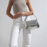 Ami silver mirror shoulder bag