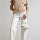 Ami mini white leather bag