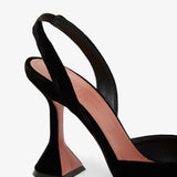 Begum sling 95 black velvet pumps