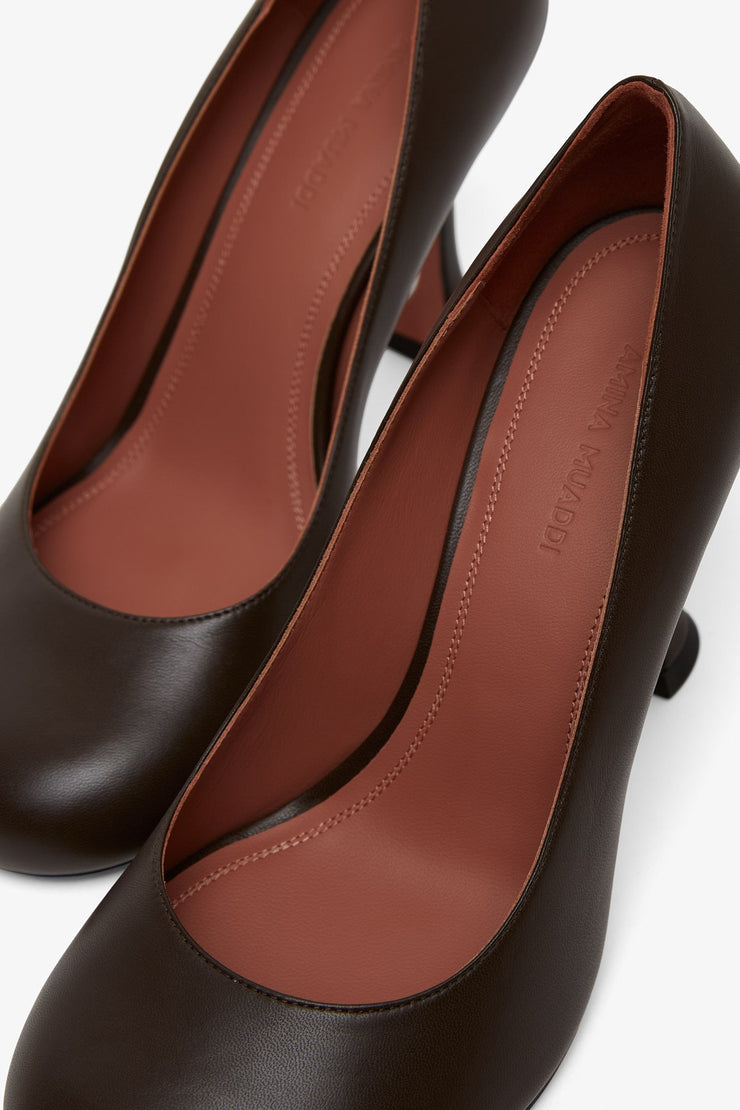 Iris 95 brown leather pumps