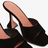 Lupita 95 black velvet mules