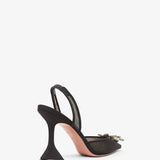 Begum 95 black mesh slingback pumps