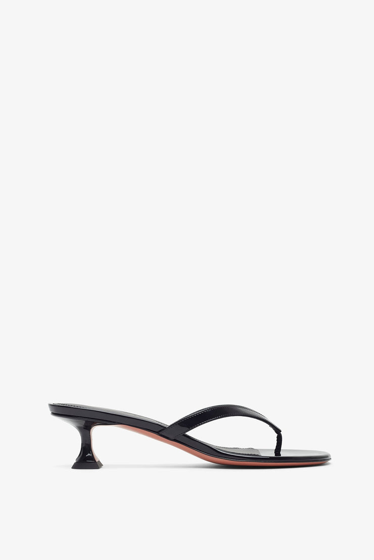 Juliette 45 black patent thong mules