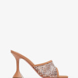 Lupita 95 beige crystal mules