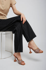 Lupita 95 beige crystal mules