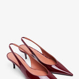 Anok 55 dark red patent slingbacks
