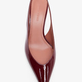 Anok 55 dark red patent slingbacks