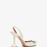 Begum 95 white leather slingbacks
