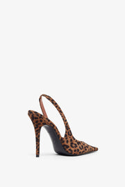 Anok 105 leopard suede slingbacks