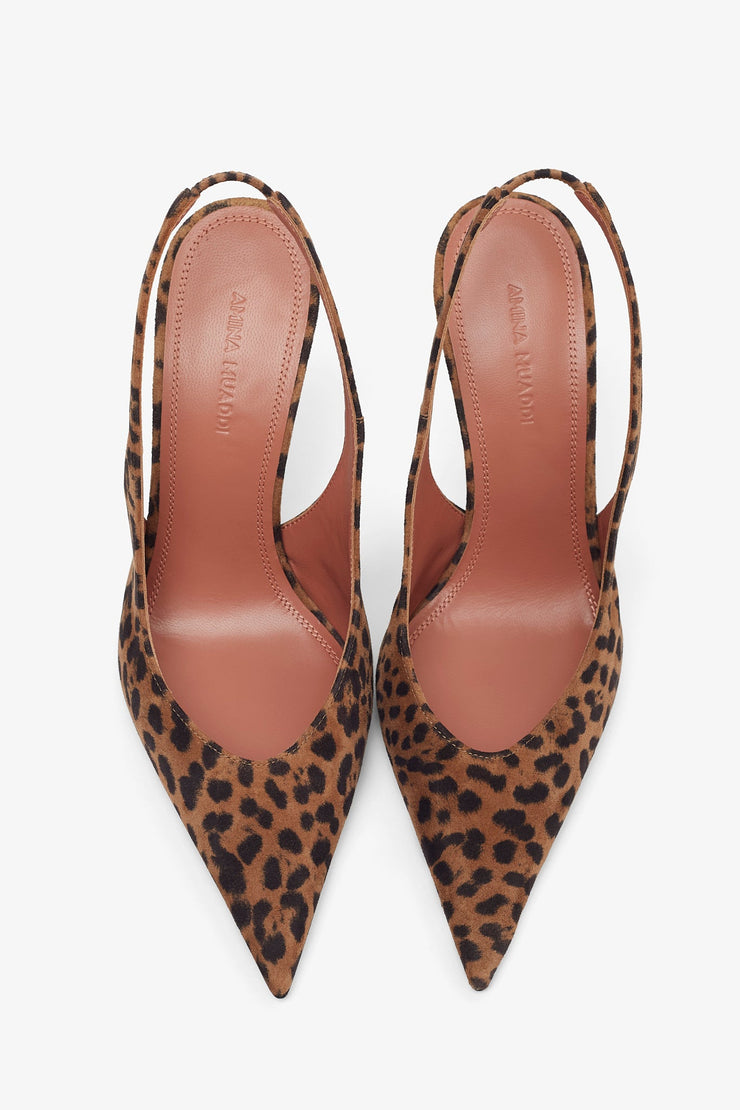 Anok 105 leopard suede slingbacks