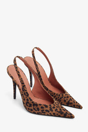 Anok 105 leopard suede slingbacks