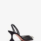 Begum Sling 70 black mesh pumps