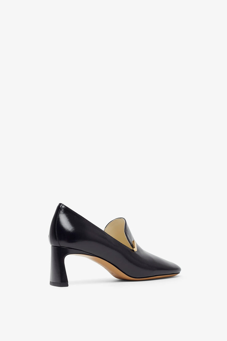 Club 60 black leather loafers
