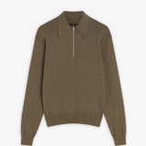 Zip taupe polo