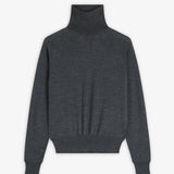 High neck grey jumper