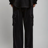 Liquid cargo black trousers