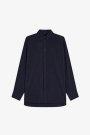 Button blue collar shirt