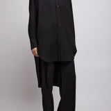 Elongated grey shirt