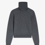Patch grey shoulder jumper