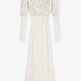 Sequins and jersey long dress