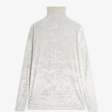 Liquid white high neck top