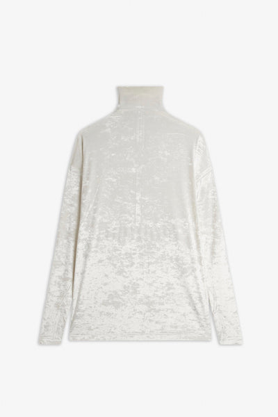 Liquid white high neck top