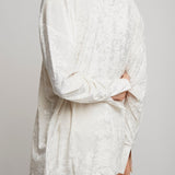 Liquid white high neck top