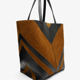 Pot black and beige tote bag