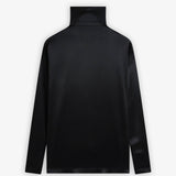 Liquid black knot collar top