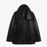 Swathe black leather jacket