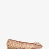 Tres Vivier raffia ballerinas