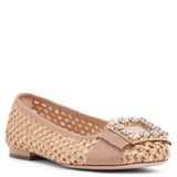 Tres Vivier raffia ballerinas