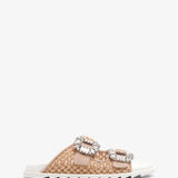 Slidy Viv raffia slides