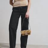 Jeu de Fille Crochet raffia clutch bag