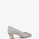 Belle Vivier 45 grey suede pumps