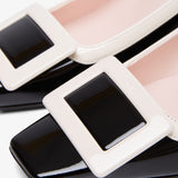 Belle Vivier 45 black and white pumps