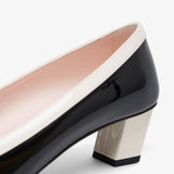 Belle Vivier 45 black and white pumps